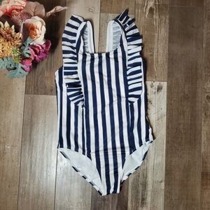 Wonder Nation One Piece Girls Bathing Suit Swimsuit Size Large 10-12 NWOT